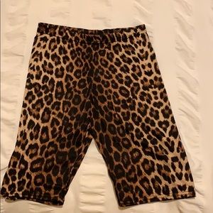 Nasty Gal leopard print biker shorts